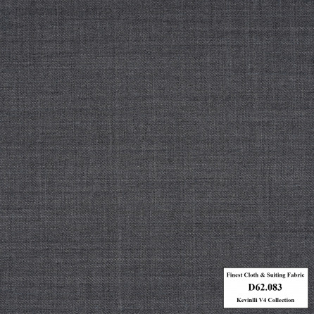 D62.083 Kevinlli V4 - Vải Suit 60% Wool - Xám trơn
